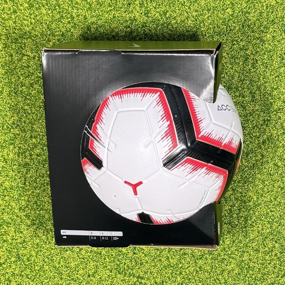 Nike Merlin ACC Official Match Soccer Ball Size 5 White Red Black PSC630-100 - Picture 3 of 7